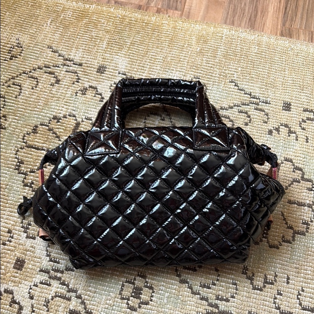 MZ Wallace Black Quilted Crossbody Bag